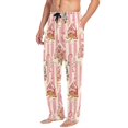 thumbnail image 2 of FORMRS Mens Pajama Pants with Pockets Sleepwear Lounge Bottoms Sizes S-2XL, Beige Gingerbread Houses, 2 of 7