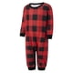 thumbnail image 3 of Pijamas navideños familiares a juego, camiseta de manga larga con estampado de árbol y pantalones a cuadros. Ropa de dormir para estar en casa., 3 of 10