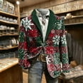 thumbnail image 7 of UQJfacai Christmas Suit for Men Lightweight Xmas Printed Blazer Casual One Button Holiday Party Fit Jacket with Pockets, 7 of 7