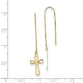 thumbnail image 2 of 14K Yellow Gold Earring Drop & Dangle Chain Women'S Diamond-Cut 74 mm 10, 2 of 2
