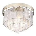 thumbnail image 3 of Golden Lighting Ciara 3-light Flush Mount in White Gold, 3 of 7