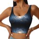 thumbnail image 1 of Fotbe The Galaxy Sujetador Deportivo Largo sin Aros para Mujer con Almohadillas y Soporte Medio, Transpirable y Absorbente, Camiseta Tipo Chaleco o Tank Top-Small, 1 of 8