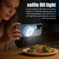 thumbnail image 3 of Mini Night Light Keychain Flashlight, Round Rechargeable Magnetic Badge Light, Hands-Free Clip-on Purse Light for Night Walking, High Brightness LED Work Light, 3 of 5