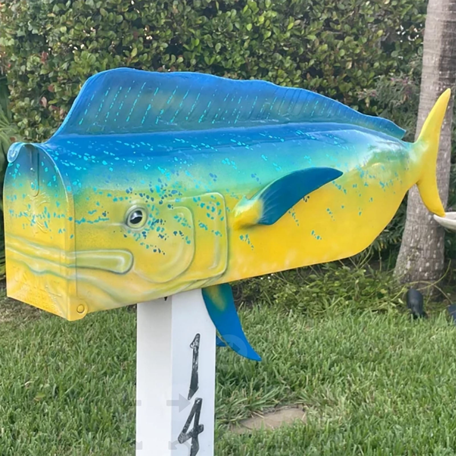 Mahi Mahi (dolphin Fish) Mailbox Garden Dolphin Fish Decoration Metal Mailbox Decoration Garden Crafts Decoration Dolphin Mailbox 1PC