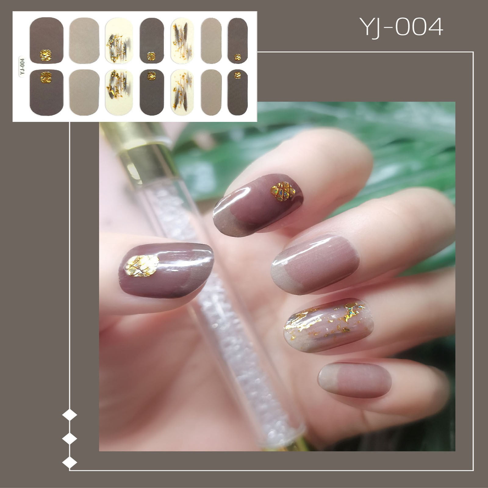 3D Gold Nail Stickers Decals Luxury Nail Decal Pretty Nail Decoration Nail  Design Manicure - Walmart.com