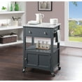 thumbnail image 2 of Fairfax Engineered Wood Kitchen Cart with Granite Top and Gray Base, 2 of 9