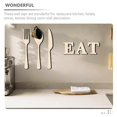 thumbnail image 4 of Kitchen Wall Signs Eat Utensils Decorative for Hotel Beige Wood 1 Set, 4 of 5