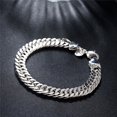 thumbnail image 2 of Whelesale-pulsera sólida de Plata de Ley 925 con cadena bonita y Noble para mujer y hombre, dijes, regalo de fiesta, joyería de moda para boda, 2 of 2