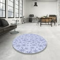 thumbnail image 4 of Ahgly Company Machine Washable Indoor Square Transitional Lavender Blue Area Rugs, 5' Square, 4 of 7