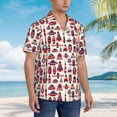 thumbnail image 5 of Daiia Rocket Pattern Hawaiian Shirt for Men Gentle Cotton Regular Short Sleeve Casual-XX-Large, 5 of 9