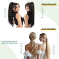 thumbnail image 3 of Easyouth Human Hair Ponytails Extensions Brown Remy Hair Pony Tails Human Hair Extensions Darkest Brown Wrap Around Ponytail Extension Human Hair Easy to W, 3 of 9