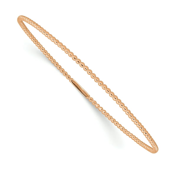 Primal Gold 14 Karat Rose Gold Beaded Slip-on Bangle