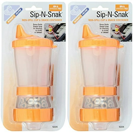 Mommys Helper Sip-N-Snak Non-Spill Cup and Snack Container, Colors May Vary