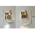 thumbnail image 2 of Lámpara de araña redonda nórdica de lujo, colgante de cristal para iluminación de sala de estar, cuerpo de lámpara de aluminio dorado, pantalla de cristal de alta transmitancia, base gruesa para una, 2 of 4
