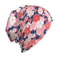 thumbnail image 6 of Naloa Japanese Cherry Blossoms Soft Beanie Hat, Knit Beanie Daily Beanie in Fine Knit for Women Men Winter Travel, Outdoor, 6 of 7