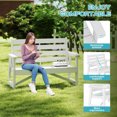 thumbnail image 3 of FODINGHILL Outdoor Bench with 2 Seat,HDPE All Weather Park Bench,700LBS Weight Capacity,Suit for Park,Garden and Porch,White, 3 of 8