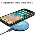 thumbnail image 2 of For iPhone 16 Pro Max 6.9 inch Magnetic Ring Circle Camera Cap KickStand Hybrid UV Paint Matte Finish Case - Black, 2 of 3