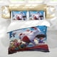 thumbnail image 5 of SuperKlaus Conjunto de sábanas temático, trío de piezas, cómodo y amigable con la piel, diseño único, regalo de decoración para el hogar para familiares, amigos y fans,173cm *218cm, 5 of 6