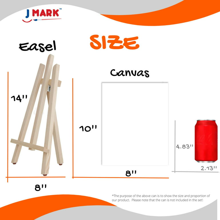 J MARK Paint Kit 22 Piece Set Acrylic Canvas Painting Kit with Wood Easel  8x1