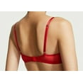 thumbnail image 5 of Victoria's Secret Lipstick Red Dream Angels Wicked Unlined Sheer Mesh & Rhinestone Satin Bow Balconet Bra 32DDD NWT, 5 of 5