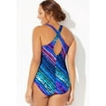 thumbnail image 2 of Swimsuits for All Women's Chlorine Resistant Crossback One Piece Swimsuit, 2 of 3