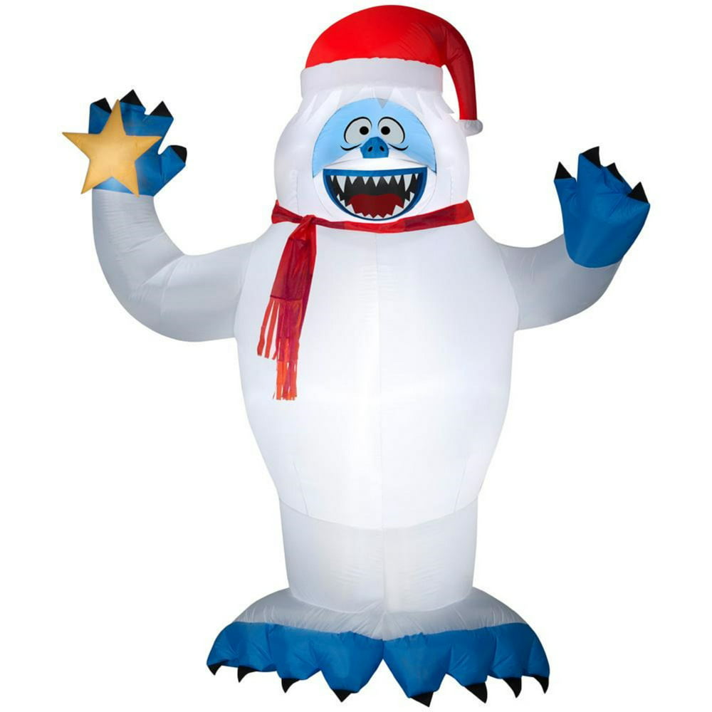 Rudolph The Red Nosed Reindeer 8 Ft Inflatable Bumble With Santa Hat And Star