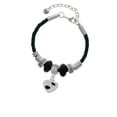 thumbnail image 2 of Delight Jewelry Silvertone Music Note in Heart Granddaughter Celtic Knot Leather Bead Bracelet, 7"+2" Extender, 2 of 4