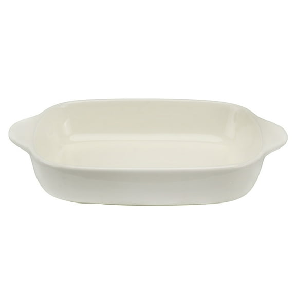 hongheyi 1pc Ceramic Baking Tray Microwave Oven Cutlery High Temperature Resistance Baking Pans (White)