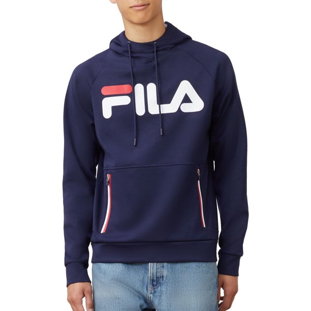 Fila Men's Tech Hoodie Peacoat-White-Chinese Red Walmart.com