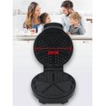 thumbnail image 3 of Heart-shaped Waffle Maker with Retro Design, 1000W, Black, 3 of 5