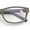 Grey, variant on Classy Narrow Rectangle Blue Light Filter Clear Lens Computer Glasses Tortoise
