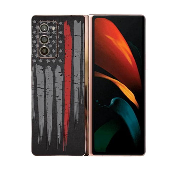 MightySkins SAGZFO2-Thin Red Line Skin for Samsung Galaxy Z Fold 2 - Thin Red Line