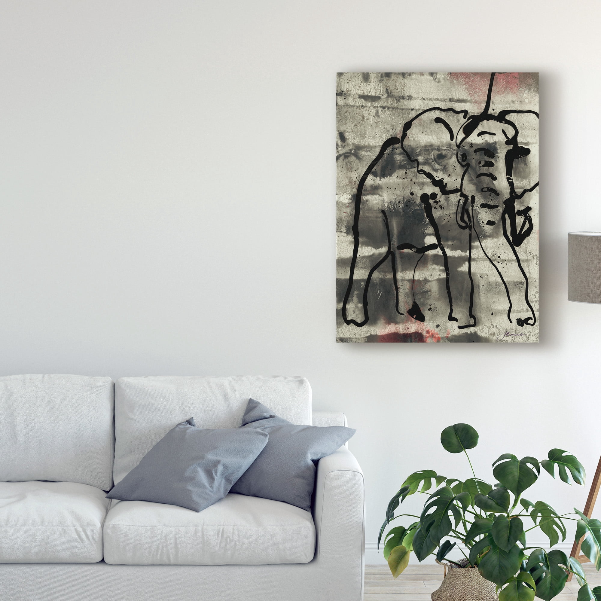 Trademark Fine Art 'Abstract Elephant I' Canvas Art by Joyce Combs