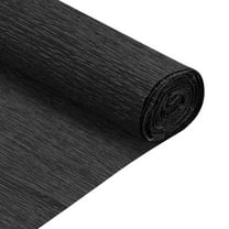 Uxcell 2Pcs Crepe Paper Roll Crepe Paper Various Decoration 6.9ft Long 20 inch Wide, Black