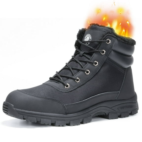 ANGRYRAM Steel Toe Boots for Men Winter Work Boots Slip Resistant Safety Shoes