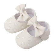 Baby Walking Shoes, Girls Heart Embroidery Footwear Soft-Soled Shoes