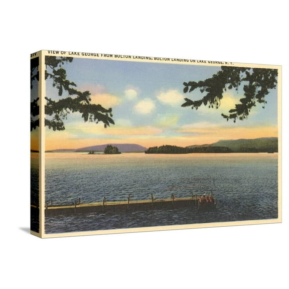 Art.com Lake George, New York Stretched Canvas Print Wall Art, 18" x 12"