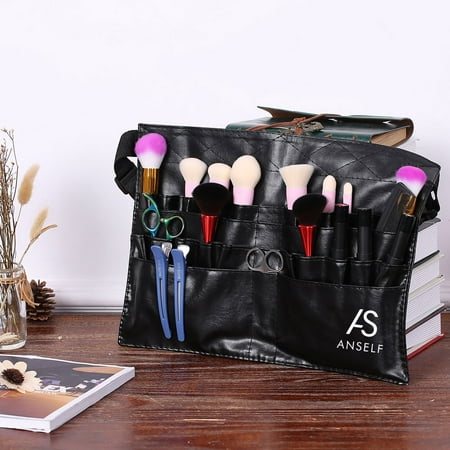 Anself PVC Professional Cosmetic Makeup Brush Apron Bag Artist Belt Strap