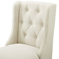 thumbnail image 6 of Tufted Counter Stool Chair, Fabric, Wood, Beige, Modern Contemporary Urban Design, Bar Pub Cafe Bistro Hotel Restaurant Hospitality, 6 of 7