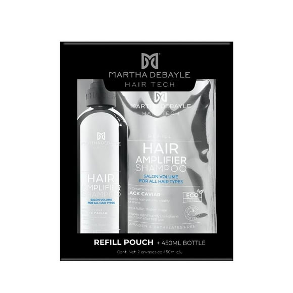 Paquete Shampoo Martha Debayle Amplifier con ceramidas + Refill Shampoo Amplifier con ceramidas 450 ml c/u