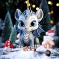 thumbnail image 5 of OAVQHLG3B Dragon Christmas Tree Hanging Ornament Christmas Dragon Baby Acrylic Christmas Hanging Ornament Gothic Holiday Acrylic Festive Decoration Ornament Car Window Pendant Decor, 5 of 5
