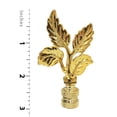 thumbnail image 3 of Royal Designs, Inc. Elegant Leaves Lamp Finial for Lamp Shade, F-5025PB-2, Polished Brass, Pack of 2, 3 of 4