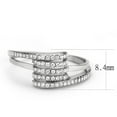 thumbnail image 2 of Womens Silver Rings No Plating 316L Stainless Steel Ring with AAA Grade CZ in Clear DA342, 2 of 5