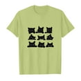 thumbnail image 4 of EHQJNJ Hauts pour Adolescentes Impression Goût Mode Col Rond T-Shirt Ample à Manches Courtes Été, 4 of 4
