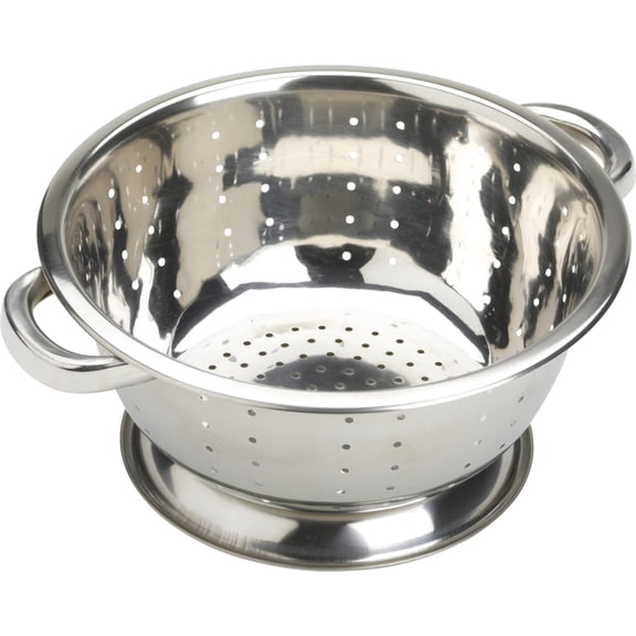 GoodCook 3-Qt. Extra Deep Stainless Steel Colander with Handles, Silver