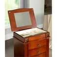 thumbnail image 3 of Linon Olivia Wood Jewelry Armoire in Cherry, 3 of 15