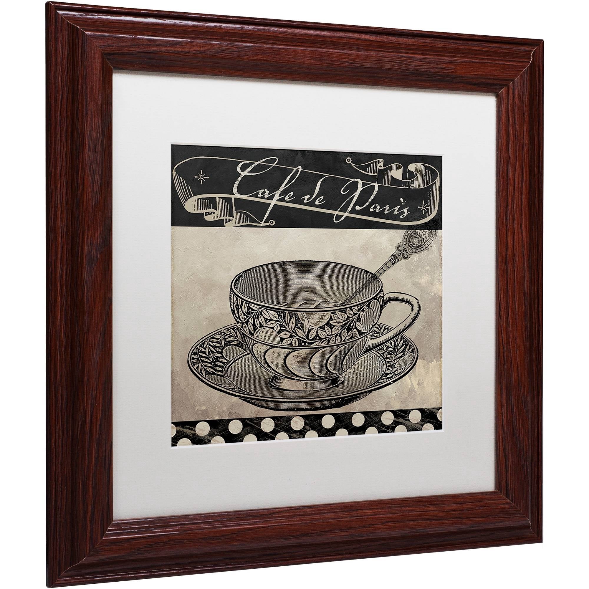 Trademark Fine Art "Bistro Parisienne IV" Canvas Art by Color Bakery White Matte, Wood Frame