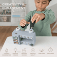 thumbnail image 3 of Comfy Cubs Busy Board Truck Toy Set - Montessori Activity Board for Kids 3+ - Pacific Blue, 3 of 6