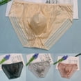 thumbnail image 2 of Men Lingerie Seamless See-through Briefs Pouch Underpants Underwear, 2 of 9