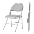 thumbnail image 1 of Juego de 2 Sillones Plegables con Cojín – Estructura Metálica Sólida, Patas Antideslizantes, Asiento Acolchado de PU, Perfectas para Interior, Exterior, Balcón y Reuniones Familiares, 1 of 12
